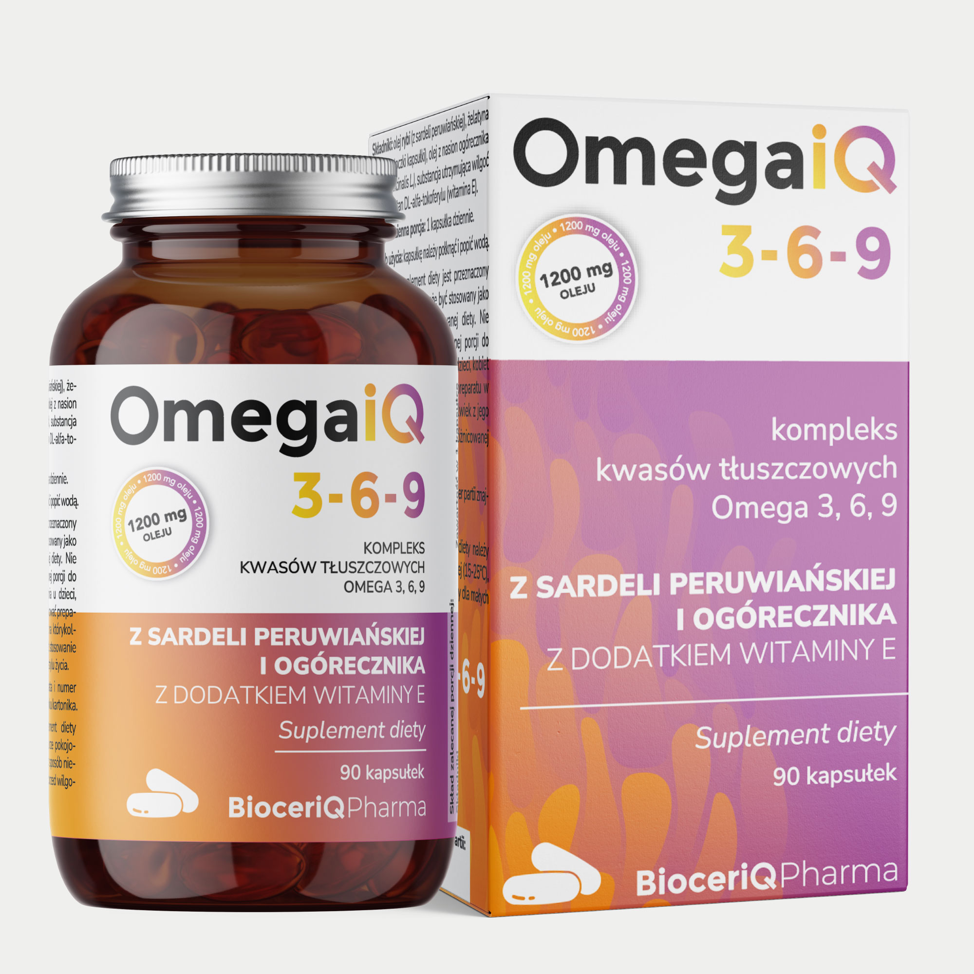 BioceriQ OmegaiQ 3-6-9 1200 mg 90 kaps.